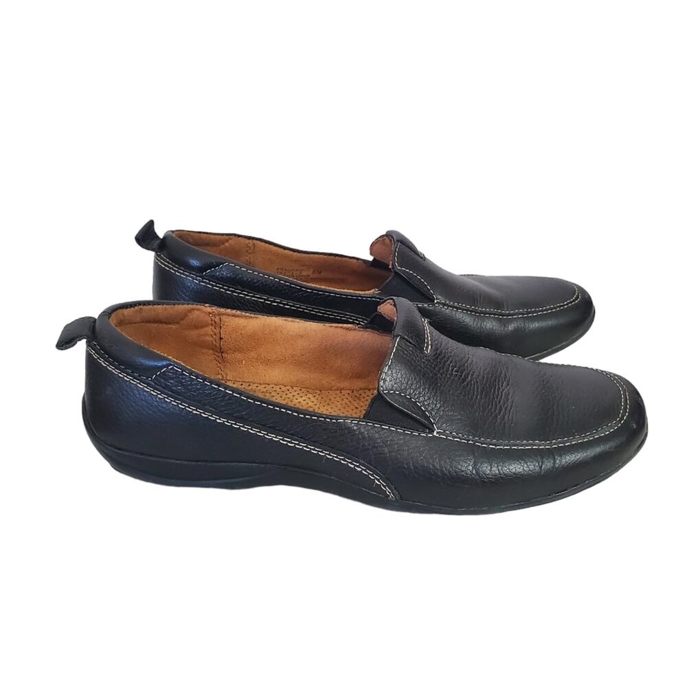 Naturalizer | Fragrance Black Leather Slip-On Loafers
